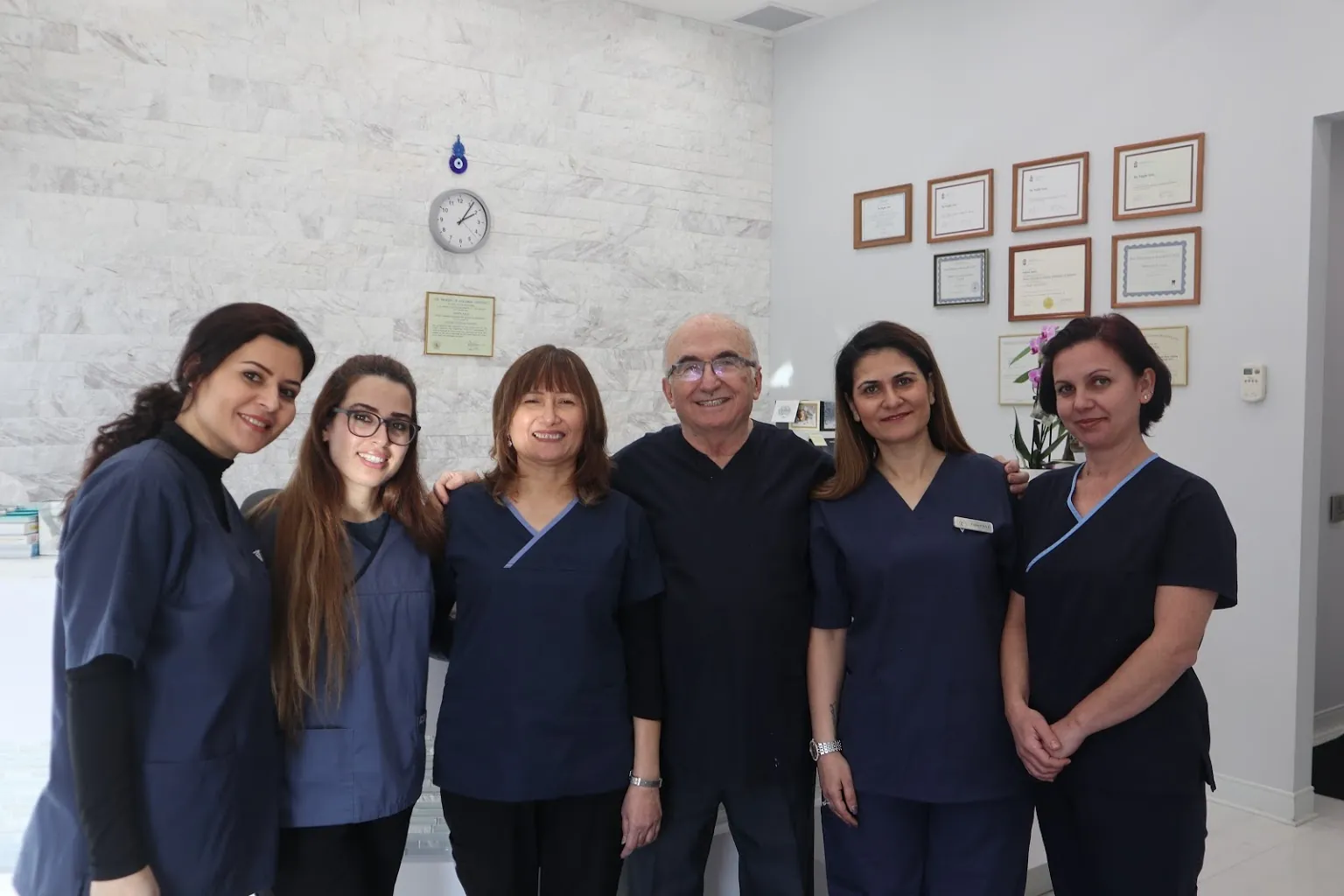 The Aras Dentistry team inside the clinic in North York